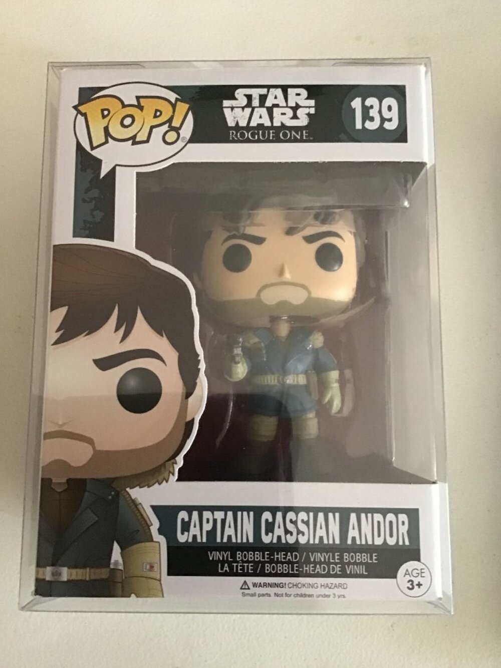 Funko Pop Star Wars Captain Cassian Andor #139 Rogue One Diego Luna Vinyl Protec